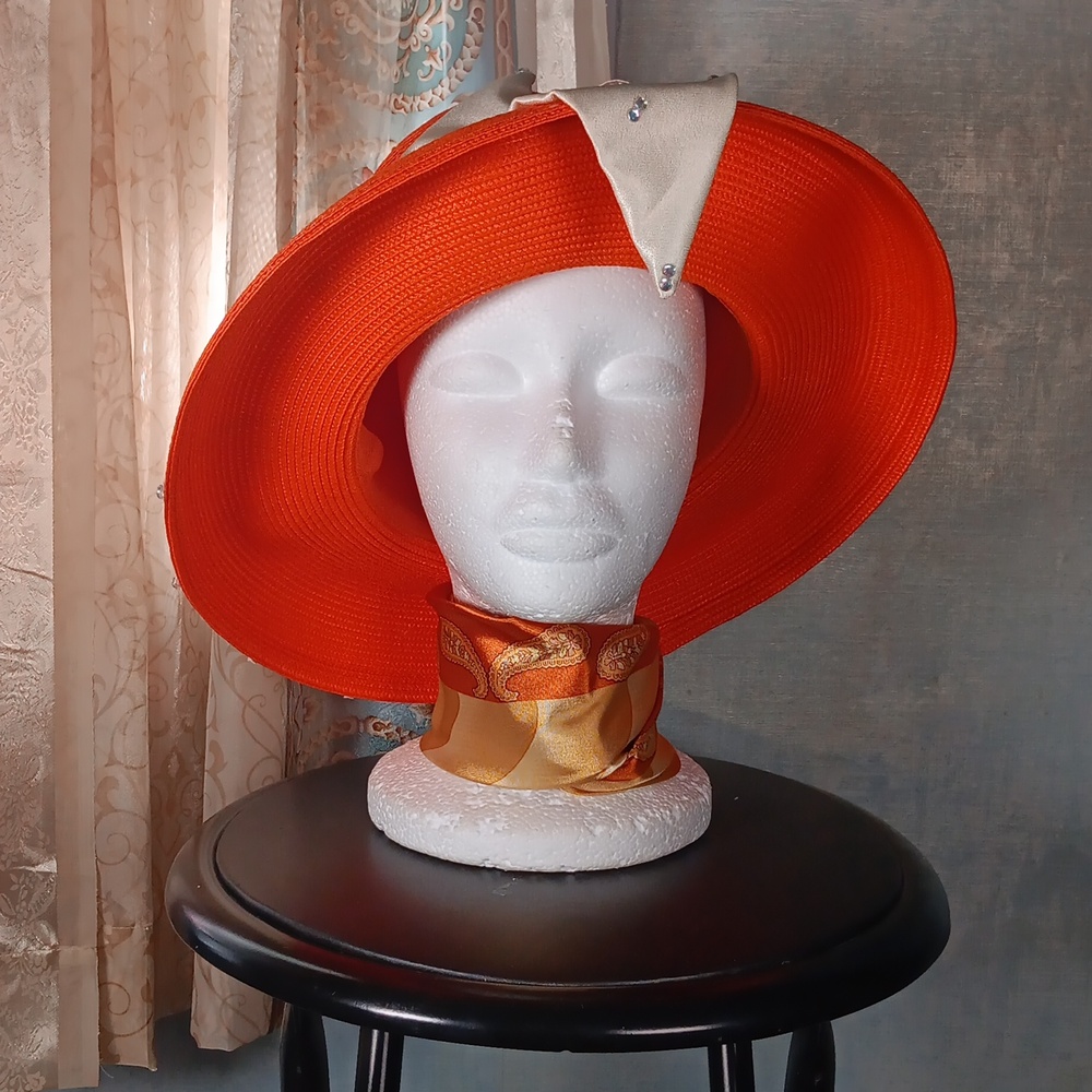 New York Orange Summer Hat NWOT